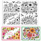 PVC Stamps, for DIY Scrapbooking, Photo Album Decorative, Cards Making, Stamp Sheets, Film Frame, Flower, 21x14.8x0.3cm