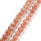 Natural Sunstone Beads Strands, Grade A,  Round, Chocolate, 8mm, Hole: 1mm