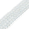 Glass Bead Strands, with Glitter Powder, Round, Pale Green, 6x5.5mm, Hole: 1mm, about 142pcs/strand, 29.92''(76cm)