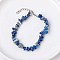 Natural Sodalite Chips Beaded Bracelet