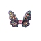 Glitter Butterfly Bowknot Alligator Hair Clips, Hair Accessories, Black, 70x50x15mm