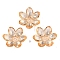 Transparent Acrylic Beads, Flower, Sandy Brown, 23.5x21x6.5mm, Hole: 2mm, 462pcs/500g