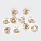 Faceted Glass Rhinestone Charms, Imitation Austrian Crystal, Cone, Golden Shadow, 10x4.5mm, Hole: 1mm