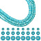 HOBBIESAY 3 Strands 3 Styles Synthetic Turquoise Dyed Beads Strands, Heishi Beads, Flat Round/Disc, Turquoise, 4.5~8x2.5~3mm, Hole: 0.8~1.2mm, about 131~155pcs/strand, 14.96~15.43''(38~39.2cm), 1 strand/style