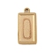 Ion Plating(IP) 304 Stainless Steel Cabochon Pendant Settings, Rectangle, Polished, Real 18K Gold Plated, Tray: 10x5mm, 13.5x7x1.5mm, Hole: 1.2mm