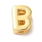 Rack Plating Brass Pendants, Letter Charms, Cadmium Free & Lead Free, Long-Lasting Plate, Real 18K Gold Plated, Letter B, 7x5x4mm, Hole: 2mm