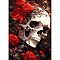 Halloween Skull Elements DIY Diamond Painting Kits, Including Resin Rhinestones, Diamond Sticky Pen, Tray Plate and Glue Clay, Colorful, 400x300mm