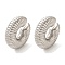 Non-Tarnish 304 Stainless Steel Ear Cuff Findings, Round, Stainless Steel Color, 29x29.5x10mm