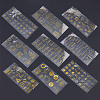 SUNNYCLUE Self Adhesive Hot Stamping Stickers Sets DIY-SC0010-54-3