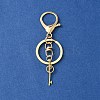 304 Stainless Steel Initial Letter Key Charm Keychains KEYC-YW00004-16-2