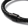 Leather Braided Round Cord Bracelet BJEW-F460-05EB-3