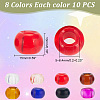   80pcs 8 colors Glass European Beads GLAA-PH0003-04-2