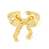 Rack Plating Bowknot Brass Finger Rings for Women RJEW-C103-03G-2