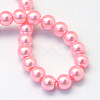 Baking Painted Pearlized Glass Pearl Round Bead Strands HY-Q330-8mm-53-4