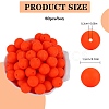 80Pcs Round Silicone Focal Beads SIL-SZ0001-24-06-2