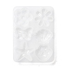 Flower & Shell & Starfish & Paw Print & Butterfly Silicone Molds DIY-P059-07-4