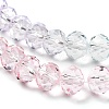 Transparent Painted Glass Beads Strands DGLA-A034-T6mm-A23-4