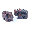 Natural Sesame Jasper Carved Healing Rhinoceros Figurines PW-WG79874-08-1