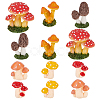 GOMAKERER 12Pcs 6 Style Resin Potted Mushroom Display Ornaments DJEW-OC0001-31-1