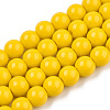 Opaque Solid Color Glass Beads Strands GLAA-T032-P6mm-08-1
