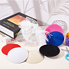 6Pcs 6 Colors Nylon Cloth Round Fascinator Hat Base for Millinery AJEW-FG0002-79-5