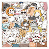 60Pcs Cartoon Cat PVC Stickers for DIY Decorating Luggage PW-WG63352-01-1