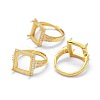 925 Sterling Silver Rhinestone Claw Finger Ring Components STER-E061-35G-1