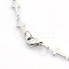 Religious Catholic Jewelry 304 Stainless Steel Cross Link Chain Bracelets STAS-O036-09P-3