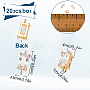BENECREAT 20Pcs Long-Lasting Plated Brass Clear Cubic Zirconia Connector Charms KK-BC0010-29-2