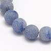 Dyed & Heated Natural Blue Aventurine Round Beads Strands G-O151-03-4mm-1