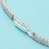 Green Cubic Zirconia Diamond Charm Bracelet with Rack Plating Brass Link Chains BJEW-Q771-03S-4