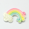 Rainbow Resin Cabochons CRES-R183-28-2