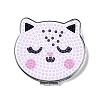 DIY Cat Special Shaped Diamond Painting Mini Makeup Mirror Kits DIY-P048-02-1