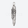 304 Stainless Steel Pointed Pendants STAS-G175-37AS-1