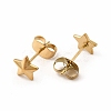304 Stainless Steel Star Stud Earrings for Women X-EJEW-C004-08G-2