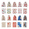 Kissitty 50Pcs 10 Styles Cotton & Linen Christmas Gift Bags ABAG-KS0001-05-2