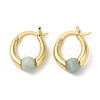 Natural Malaysia Jade Round Beaded Hoop Earrings EJEW-A099-03G-05-2