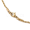 Trendy Men's 304 Stainless Steel Rope Chain Necklaces NJEW-M072-F-01-2