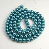 Pearlized Glass Pearl Round Beads Strands X-HY-10D-B52-2
