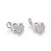 Eco-Friendly Brass Micro Pave Cubic Zirconia Charms ZIRC-J021-05-RS-2