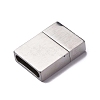 304 Stainless Steel Magnetic Clasps with Glue-in Ends STAS-M307-02P-02-2