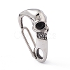 304 Stainless Steel Push Gate Snap Keychain Clasps STAS-G290-01P-4