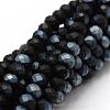 Half Rainbow Plated Faceted Rondelle Glass Bead Strands EGLA-L007-G07-3mm-1