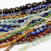 Mixed Style Handmade Millefiori Glass Beads Strands LK-F008-01-2