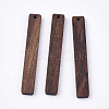 Undyed Walnut Wood Big Pendants X-WOOD-T023-01-1