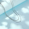 Stainless Steel Double Layer Necklaces BI6210-2-1