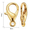 Golden Tone Zinc Alloy Lobster Claw Clasps X-E102-NFG-4