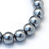 Baking Painted Pearlized Glass Pearl Round Bead Strands HY-Q003-4mm-12-2