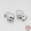 925 Sterling Silver Fish Beads STER-M090-31-1