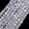AB Color Plated Crystal Glass Barrel Beads Strands EGLA-F017-A01-2